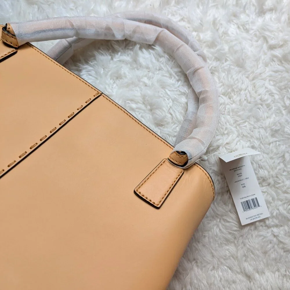 NWT Tory Burch McGraw Smooth Satchel (color: jackfruit)